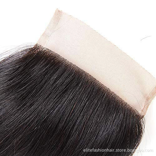 Wholesale 4x4 Lace Closure Human Hair Transparent Lace Closure Pre Plucked with Baby Hair Straight 4x4 Lace Closure Human Hair